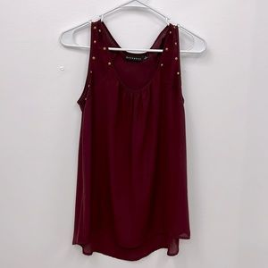Burgundy top
